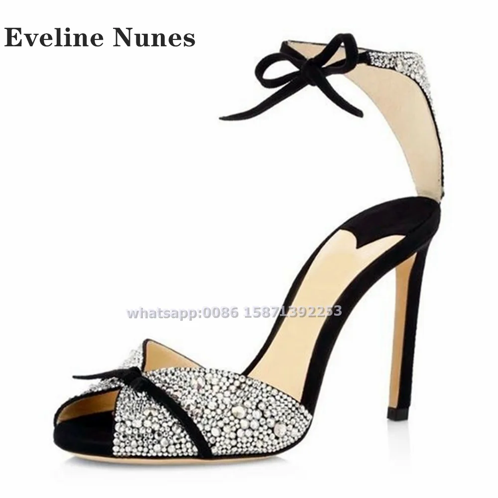 Bow Rhinestone Ankle Strap San – Summer Clothing Stores recenzja i cena